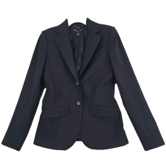 Brooks Brothers~Woman Size 0~ Midniht Blazer Wool Blend Linen Jacket Office Wear - Picture 12 of 16